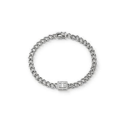 BAGUETTE CHARM DIAMOND BRACELET
