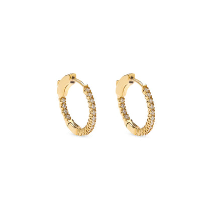 .5 INCH DIAMOND HOOP EARRINGS