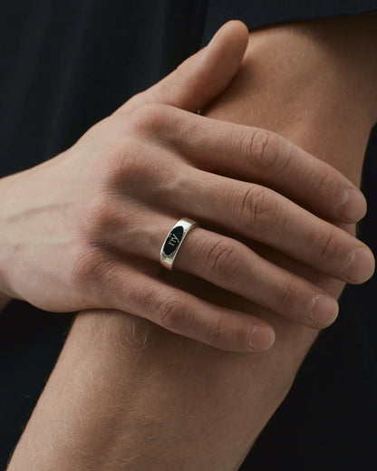 SILVER NŸ ENAMEL RING