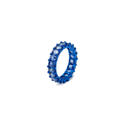BLUE SAPPHIRE EMERALD CUT RING