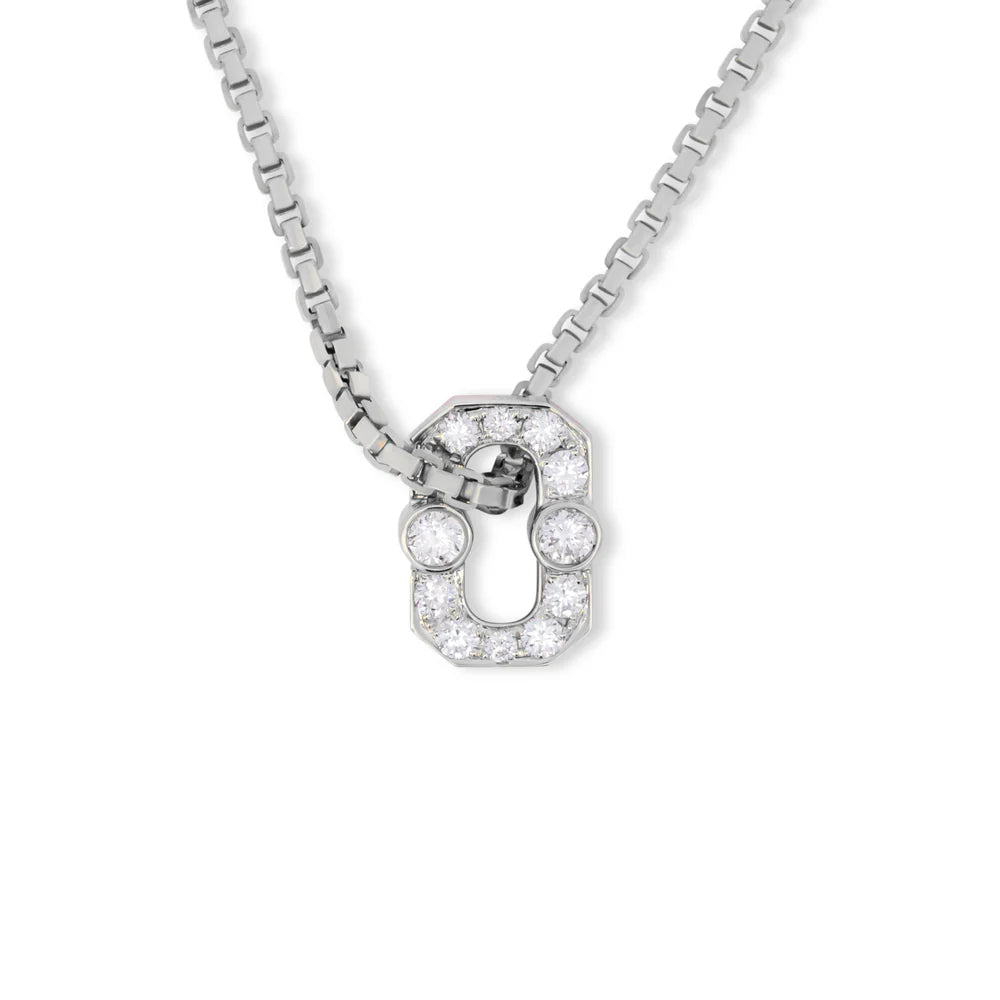 VARSITY UMLAUT FULL DIAMOND PENDANT