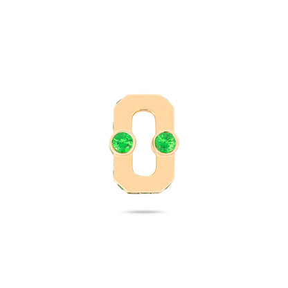 VARSITY UMLAUT GREEN GARNET PENDANT