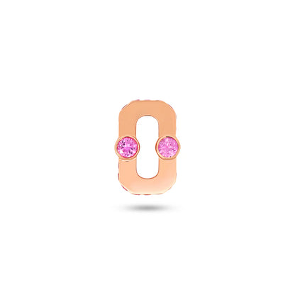 VARSITY UMLAUT PINK SAPPHIRE PENDANT