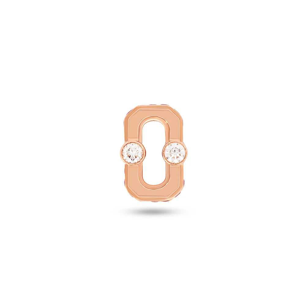 VARSITY UMLAUT PINK SAPPHIRE PENDANT