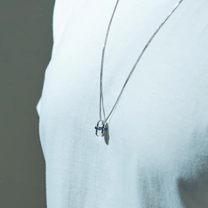 VARSITY UMLAUT BLUE SAPPHIRE PENDANT