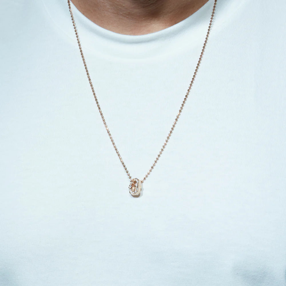 VARSITY UMLAUT FULL DIAMOND PENDANT