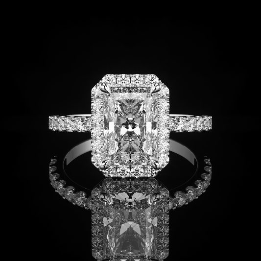 Halo Castel Pavé Radiant Platinum